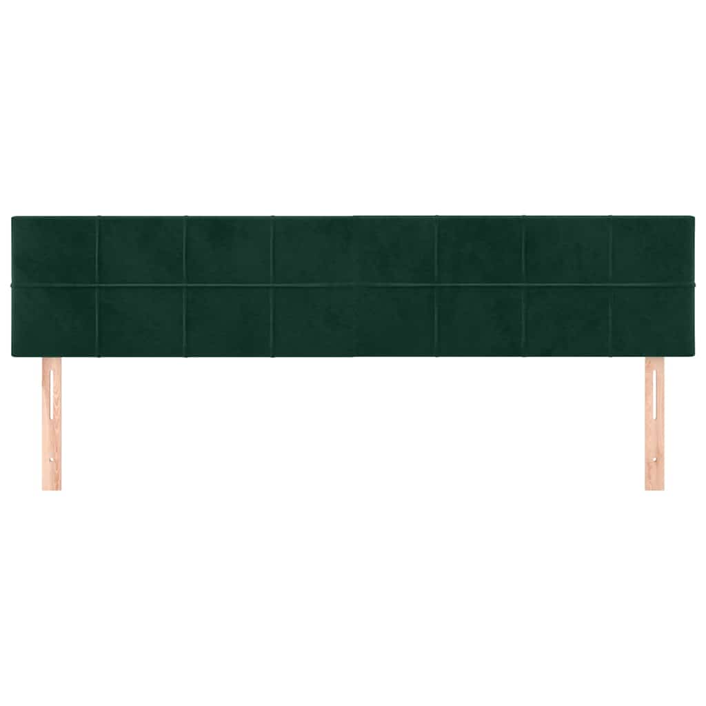 Kopfteile Dunkelgrün 160x5x78/88 cm Samt
