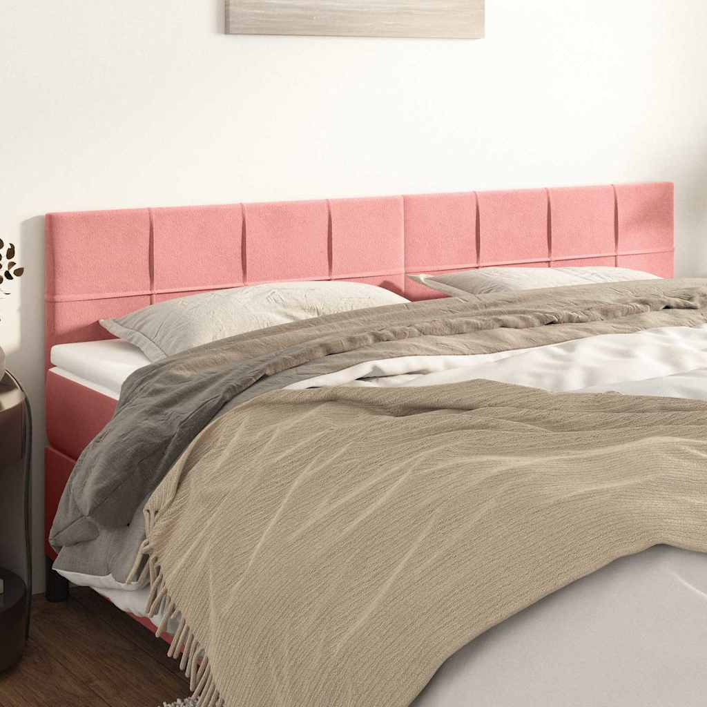 Kopfteile Rosa 160x5x78/88 cm Samt