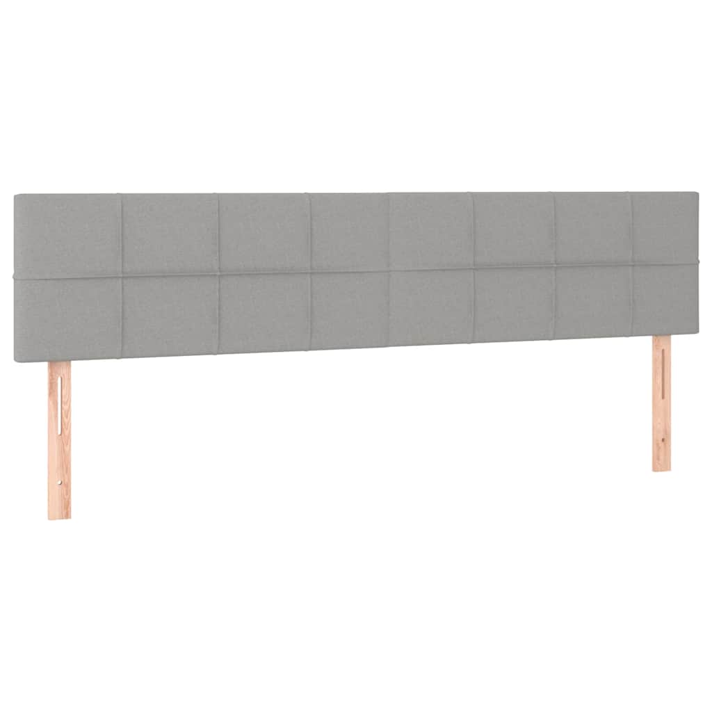 Kopfteile Hellgrau 180x5x78/88 cm Stoff