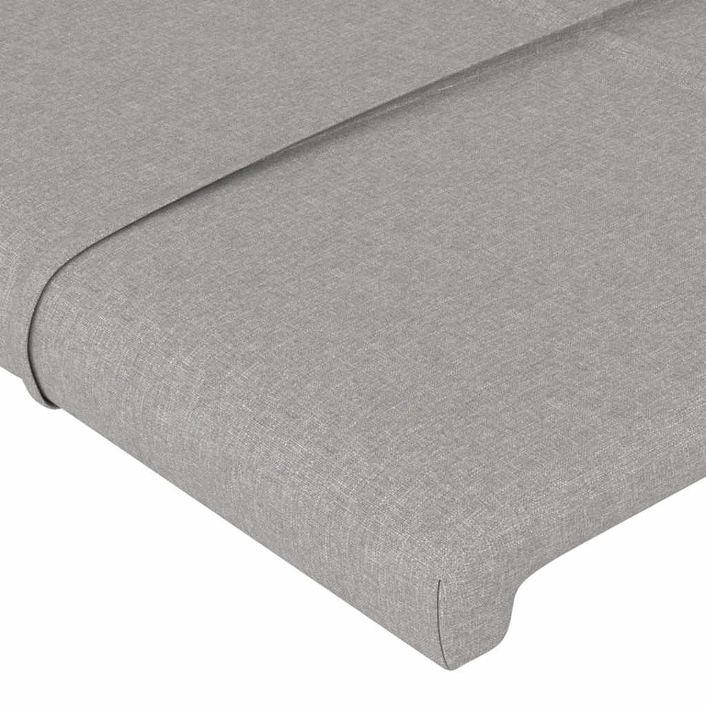 Kopfteile Hellgrau 180x5x78/88 cm Stoff
