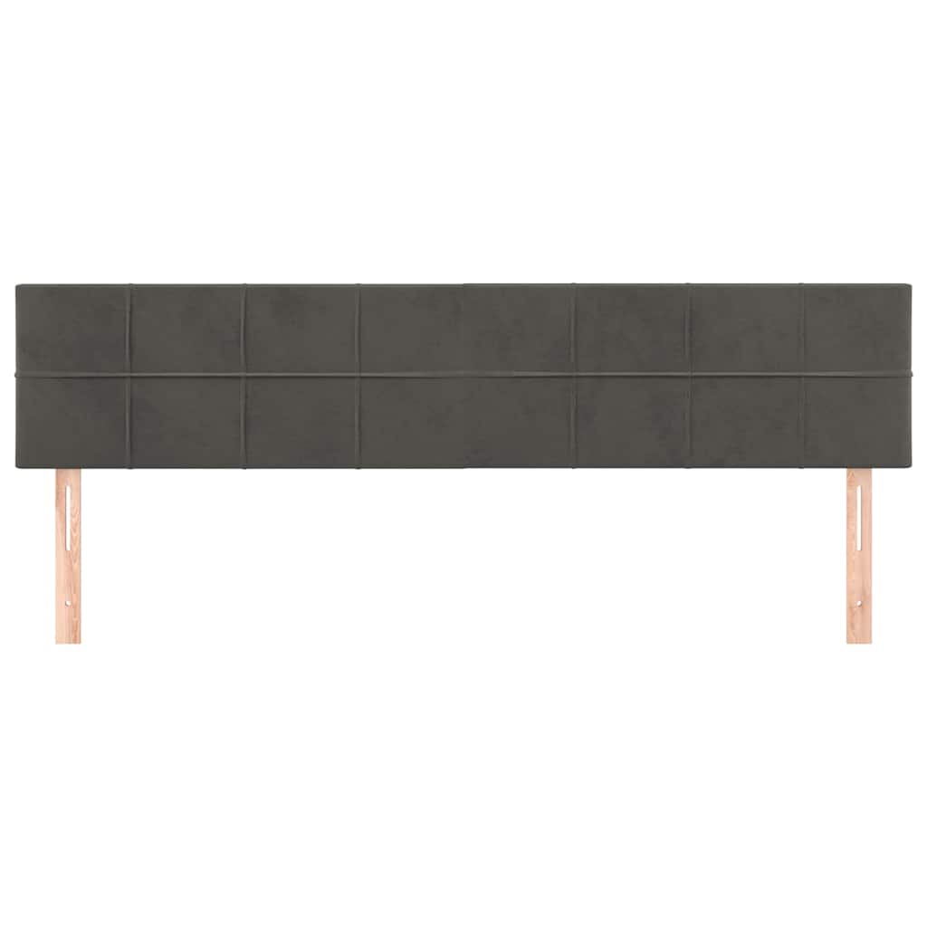 Kopfteile Dunkelgrau 180x5x78/88 cm Samt