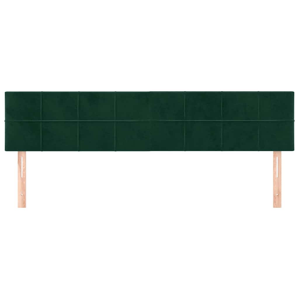 Kopfteile Dunkelgrün 180x5x78/88 cm Samt