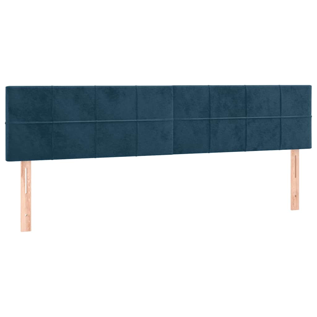 Kopfteile Dunkelblau 180x5x78/88 cm Samt