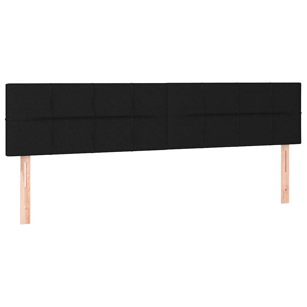 Kopfteile Schwarz 200x5x78/88 cm Stoff