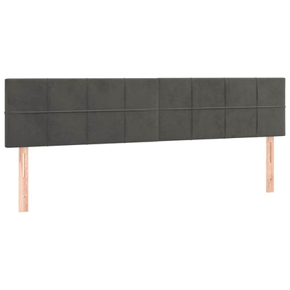 Kopfteile Dunkelgrau 200x5x78/88 cm Samt