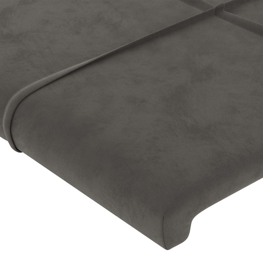 Kopfteile Dunkelgrau 200x5x78/88 cm Samt