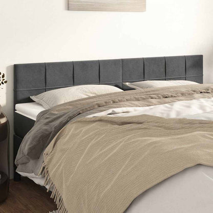 Kopfteile Dunkelgrau 200x5x78/88 cm Samt