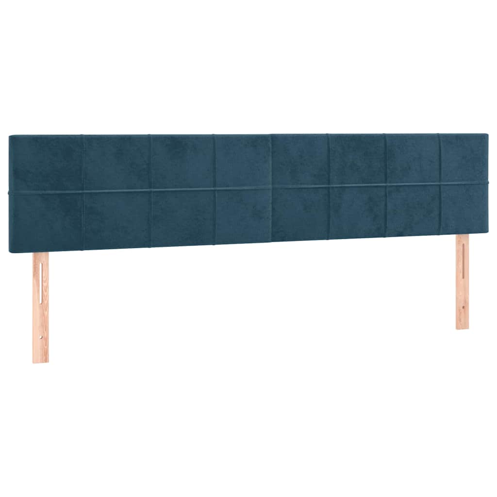 Kopfteile Dunkelblau 200x5x78/88 cm Samt