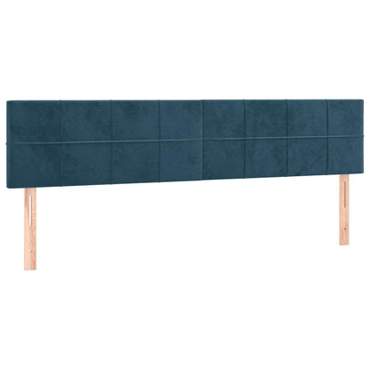 Kopfteile Dunkelblau 200x5x78/88 cm Samt