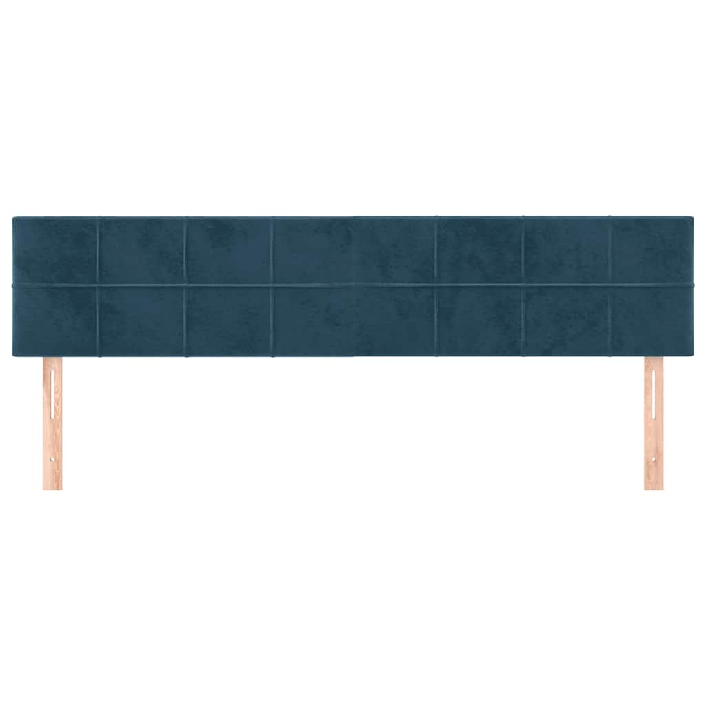 Kopfteile Dunkelblau 200x5x78/88 cm Samt