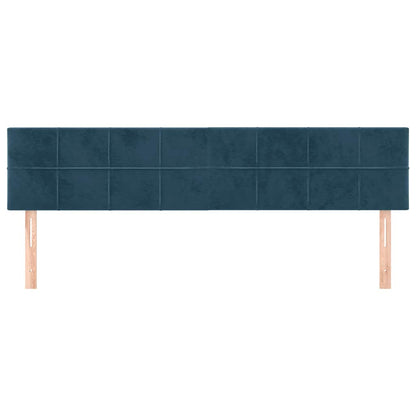 Kopfteile Dunkelblau 200x5x78/88 cm Samt