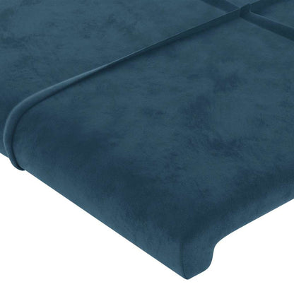 Kopfteile Dunkelblau 200x5x78/88 cm Samt