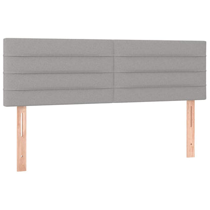 Kopfteile Hellgrau 144x5x78/88 cm Stoff
