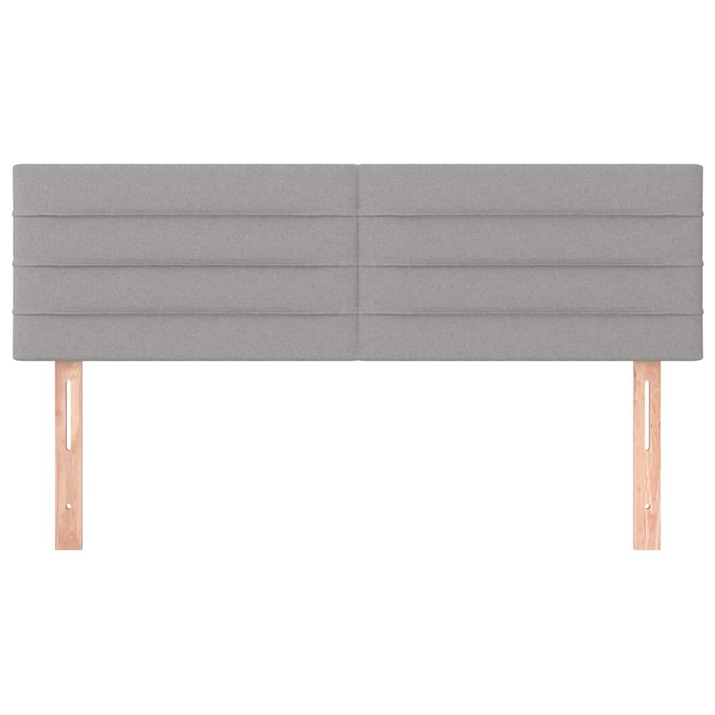 Kopfteile Hellgrau 144x5x78/88 cm Stoff