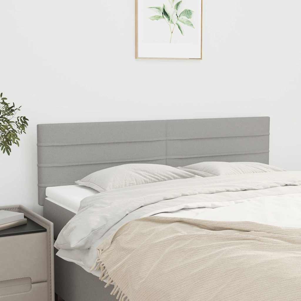 Kopfteile Hellgrau 144x5x78/88 cm Stoff