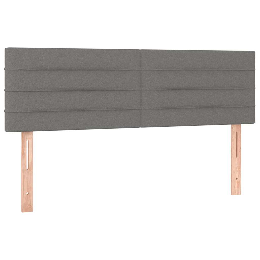 Kopfteile Dunkelgrau 144x5x78/88 cm Stoff