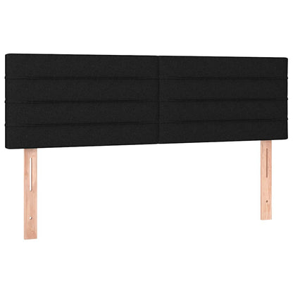 Kopfteile Schwarz 144x5x78/88 cm Stoff