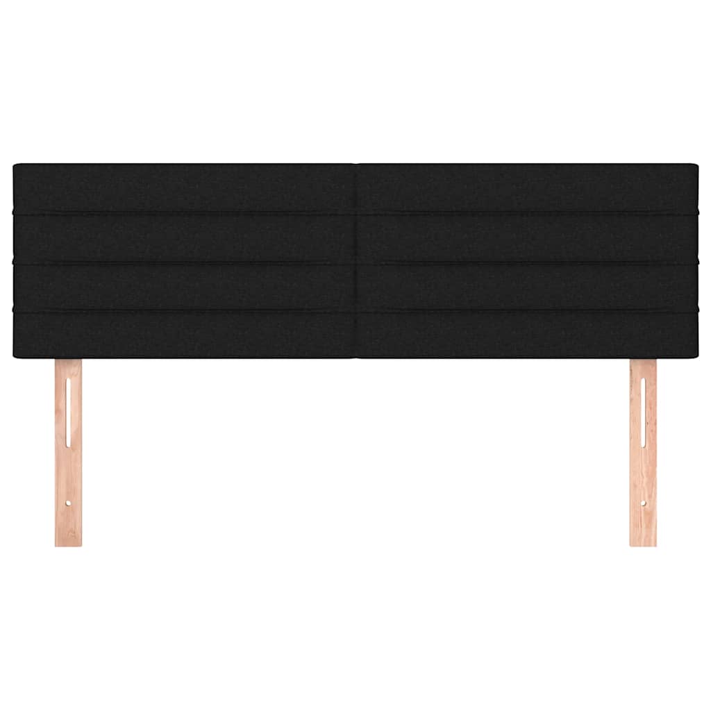 Kopfteile Schwarz 144x5x78/88 cm Stoff
