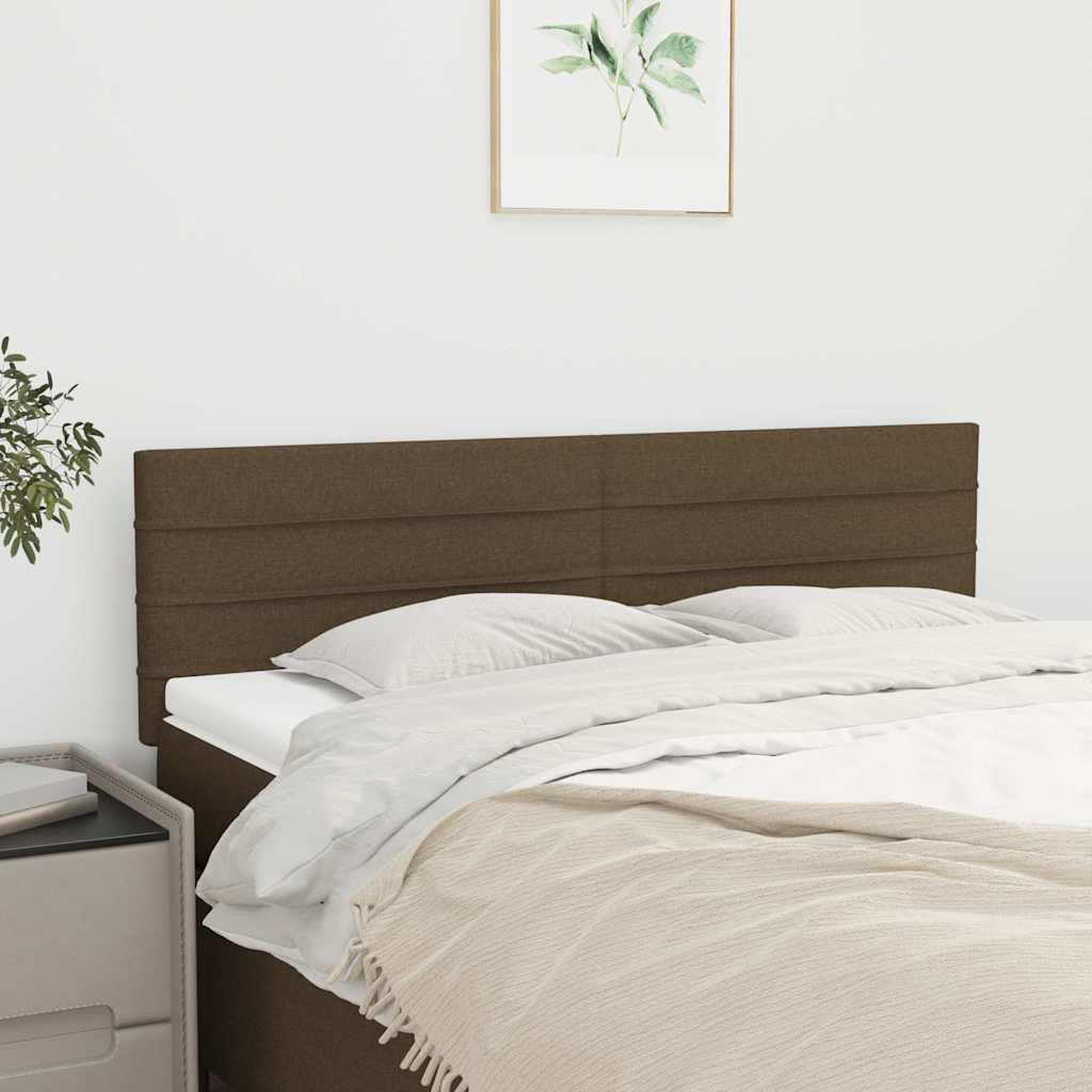 Kopfteile Dunkelbraun 144x5x78/88 cm Stoff