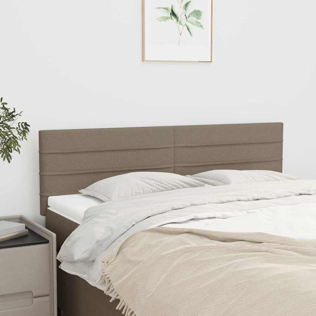 Kopfteile Taupe 144x5x78/88 cm Stoff