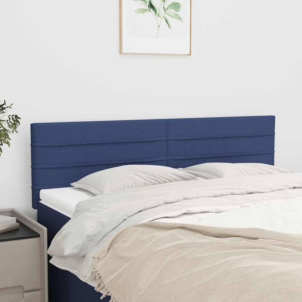 Kopfteile Blau 144x5x78/88 cm Stoff