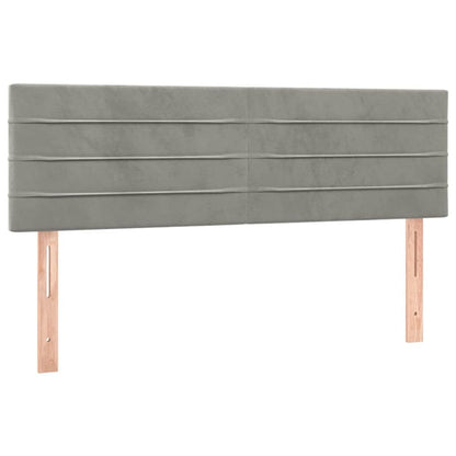 Kopfteile Hellgrau 144x5x78/88 cm Samt