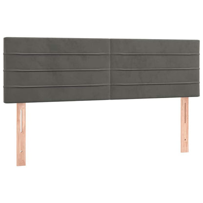 Kopfteile Dunkelgrau 144x5x78/88 cm Samt