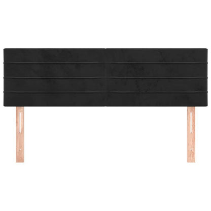 Kopfteile Schwarz 144x5x78/88 cm Samt