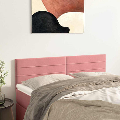Kopfteile Rosa 144x5x78/88 cm Samt