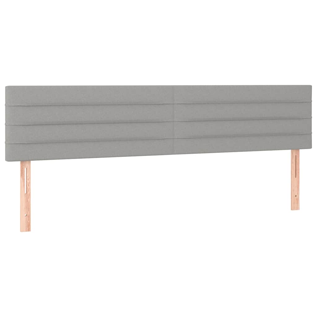 Kopfteile Hellgrau 160x5x78/88 cm Stoff