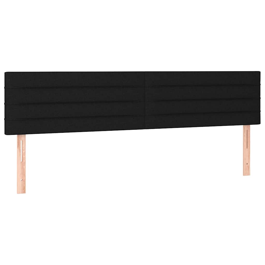 Kopfteile Schwarz 160x5x78/88 cm Stoff