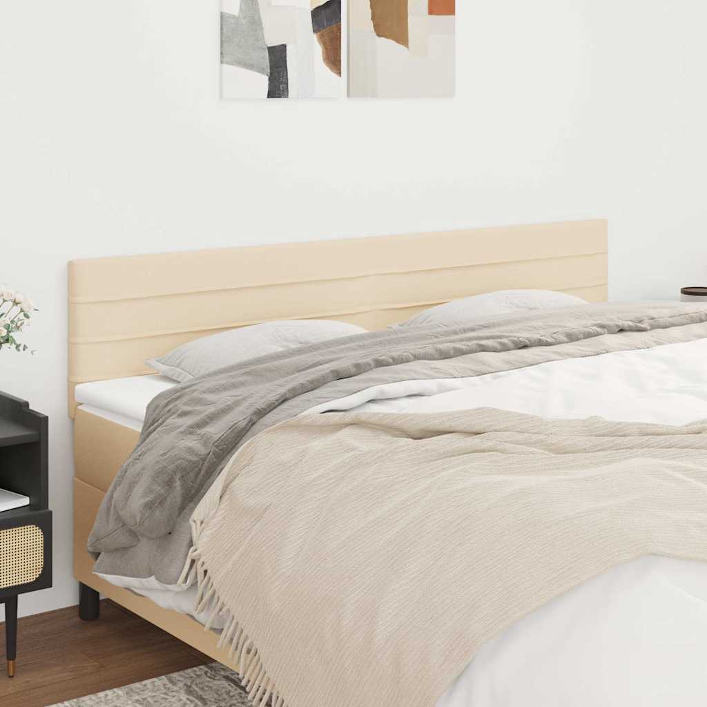 Kopfteile Creme 160x5x78/88 cm Stoff