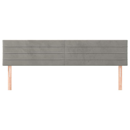 Kopfteile Hellgrau 160x5x78/88 cm Samt