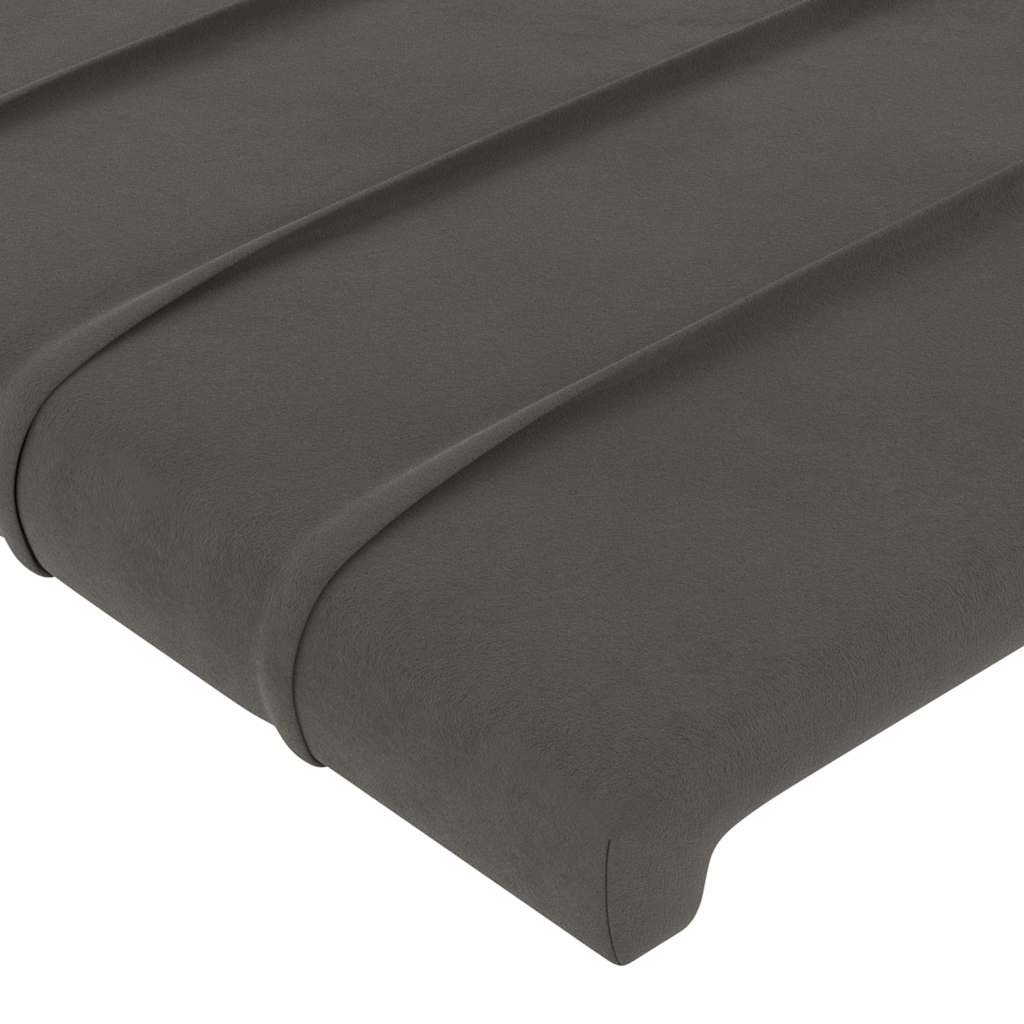 Kopfteile Dunkelgrau 160x5x78/88 cm Samt