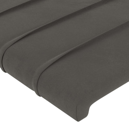 Kopfteile Dunkelgrau 160x5x78/88 cm Samt