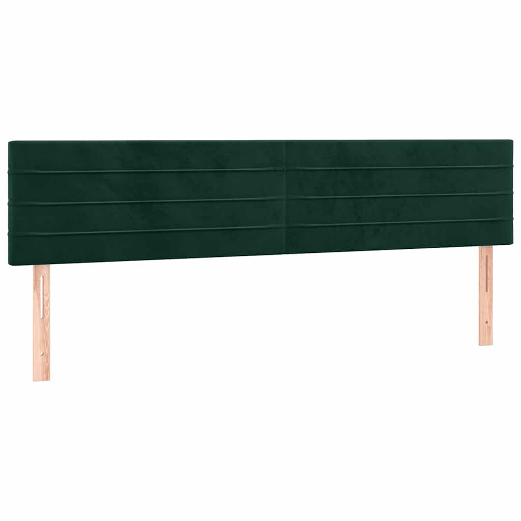 Kopfteile Dunkelgrün 160x5x78/88 cm Samt