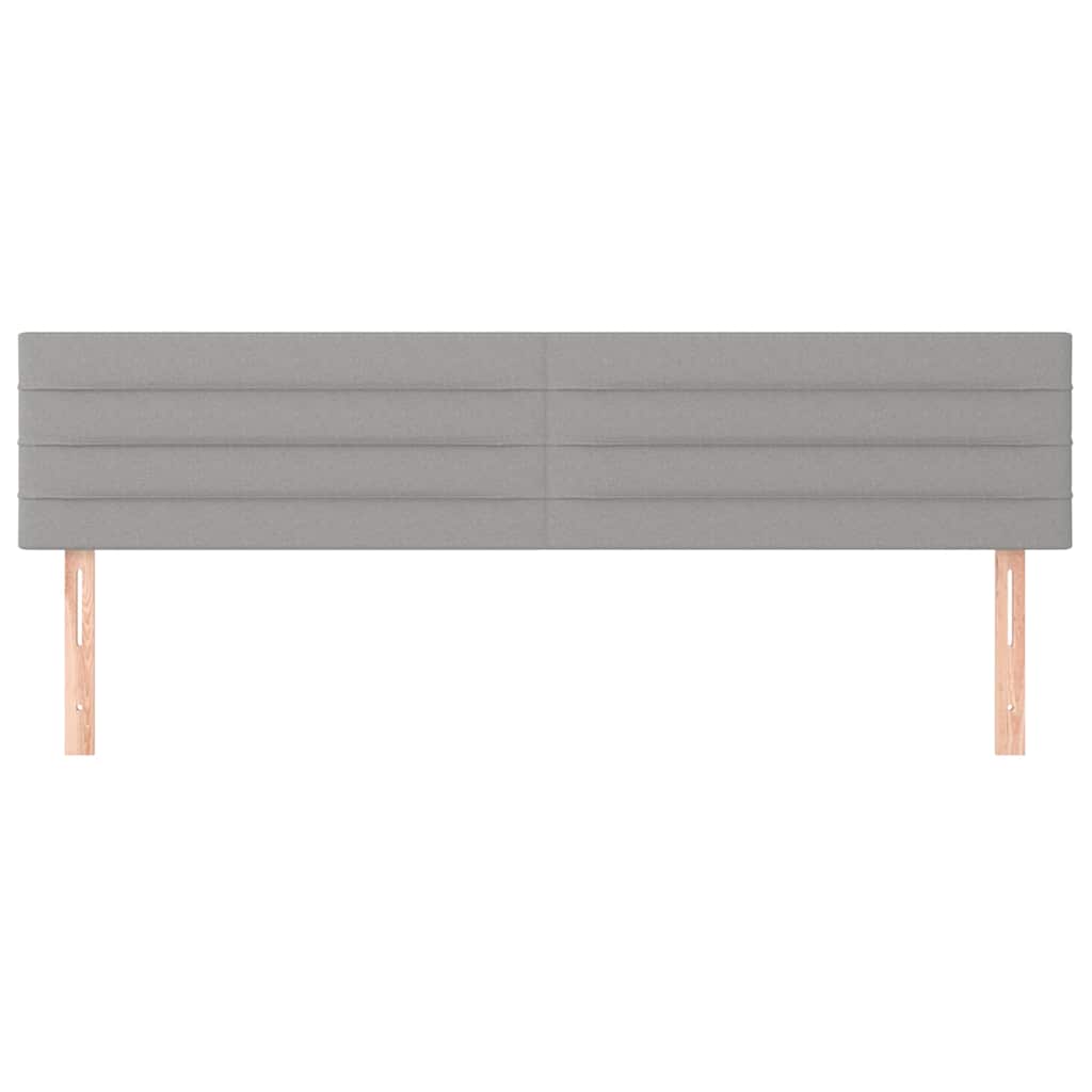 Kopfteile Hellgrau 180x5x78/88 cm Stoff