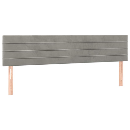 Kopfteile Hellgrau 180x5x78/88 cm Samt