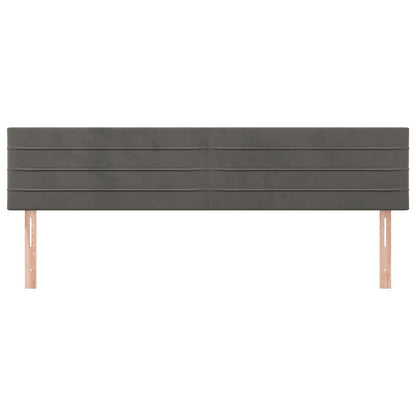 Kopfteile Dunkelgrau 180x5x78/88 cm Samt
