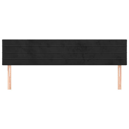 Kopfteile Schwarz 180x5x78/88 cm Samt