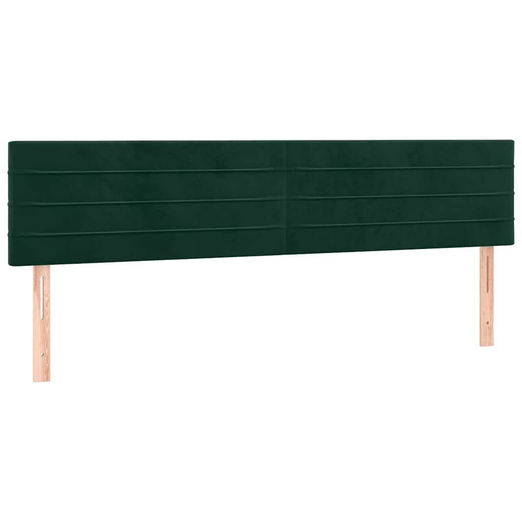 Kopfteile Dunkelgrün 200x5x78/88 cm Samt