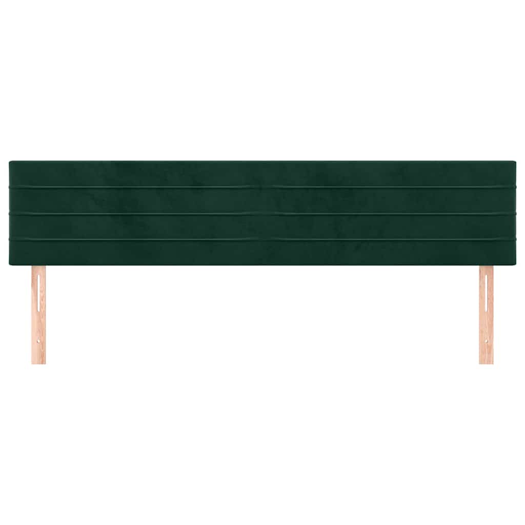 Kopfteile Dunkelgrün 200x5x78/88 cm Samt