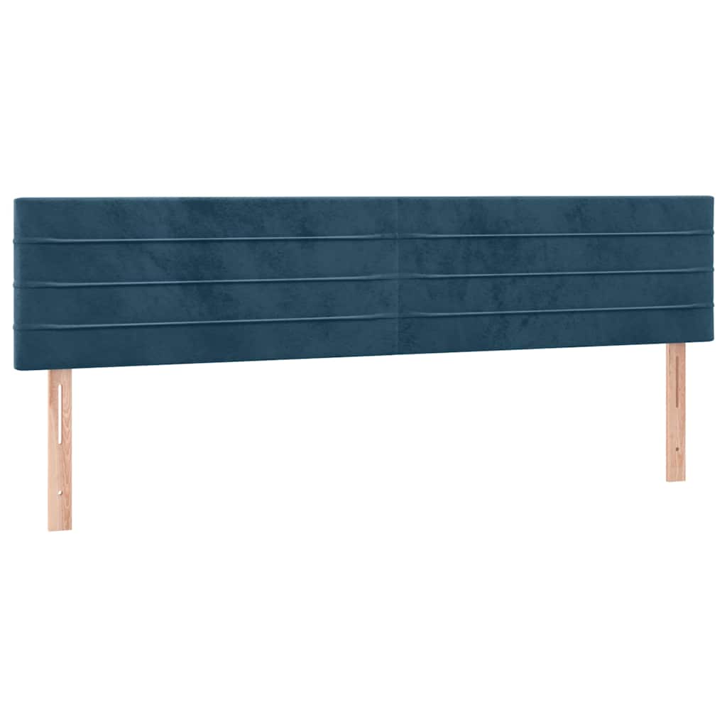 Kopfteile Dunkelblau 200x5x78/88 cm Samt