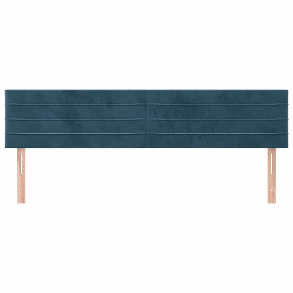 Kopfteile Dunkelblau 200x5x78/88 cm Samt