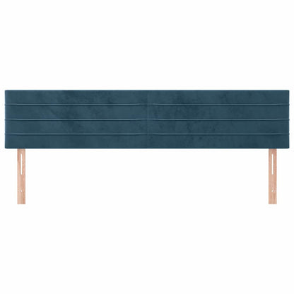 Kopfteile Dunkelblau 200x5x78/88 cm Samt