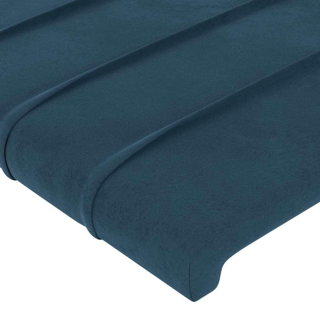 Kopfteile Dunkelblau 200x5x78/88 cm Samt