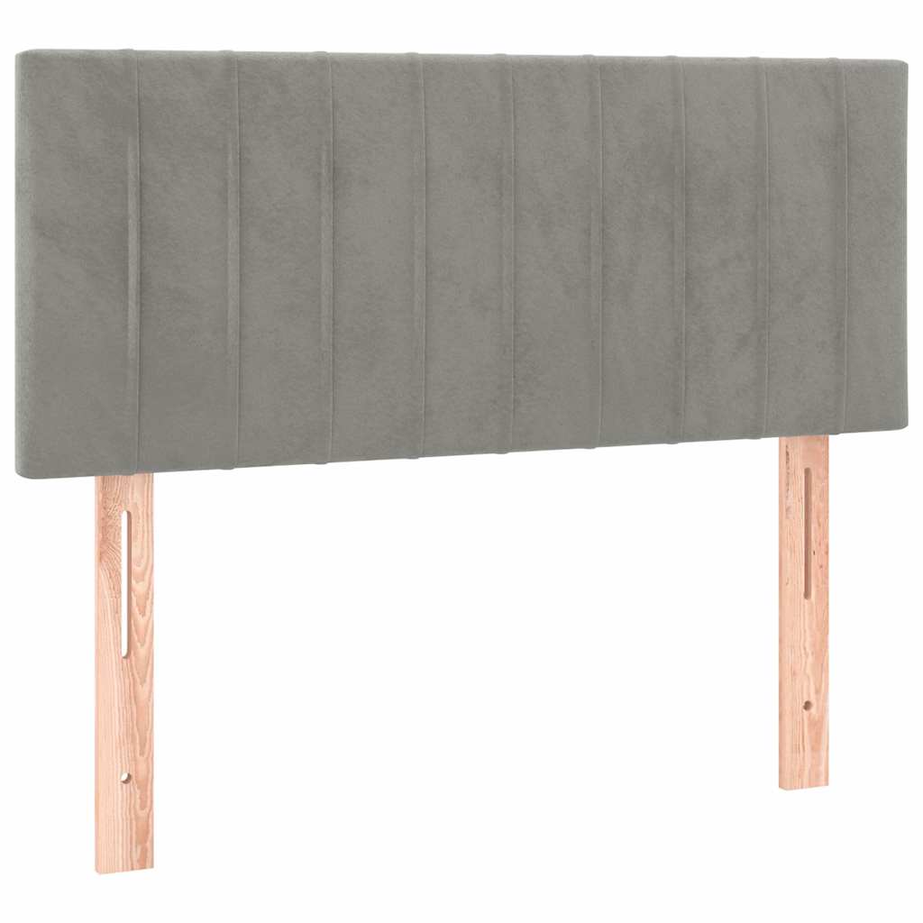 Kopfteil Hellgrau 100x5x78/88 cm Samt