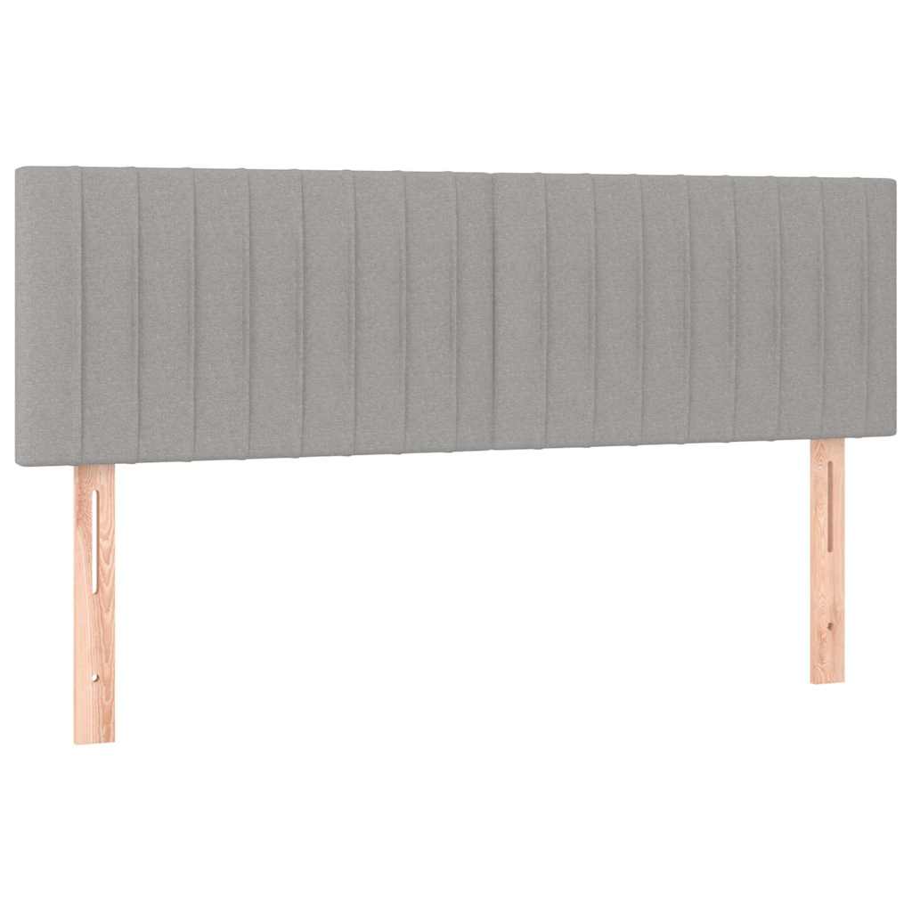 Kopfteile Hellgrau 144x5x78/88 cm Stoff