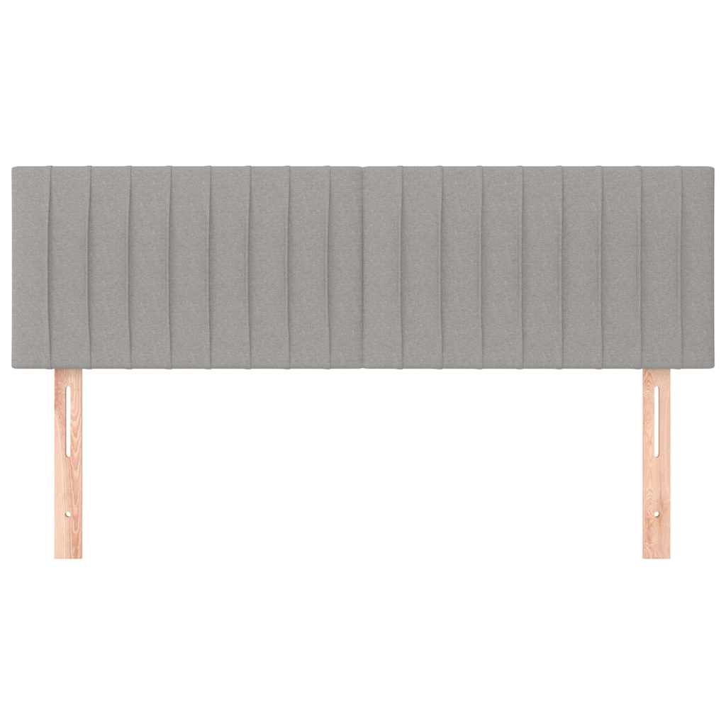 Kopfteile Hellgrau 144x5x78/88 cm Stoff