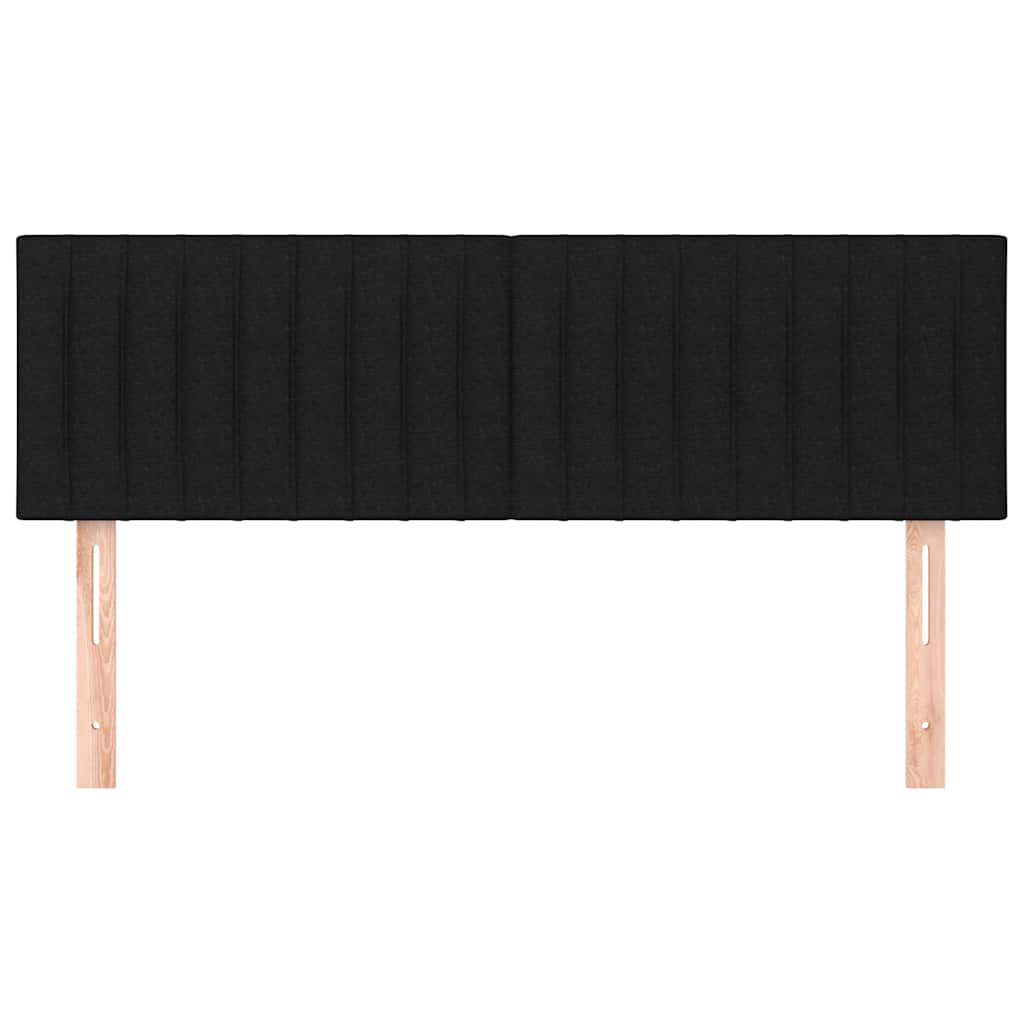 Kopfteile Schwarz 144x5x78/88 cm Stoff